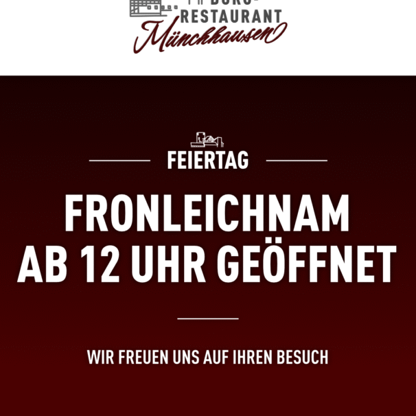 Fronleichnam geöffnet